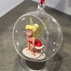 Disney Collectible Tinkerbell Figurine with White snow Base